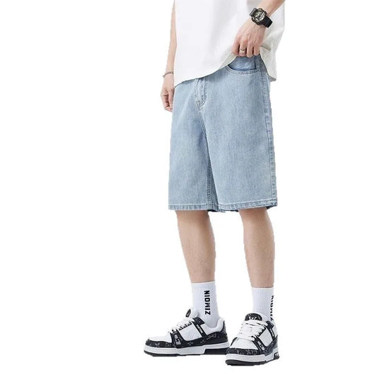 2026 New Summer Shorts Jeans Men Denim Pants Stretch Dark Blue Fashion Design Men's Jeans Slim Straight Male Short Jeans Hombre