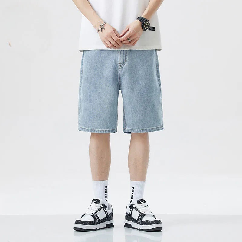 2026 New Summer Shorts Jeans Men Denim Pants Stretch Dark Blue Fashion Design Men's Jeans Slim Straight Male Short Jeans Hombre