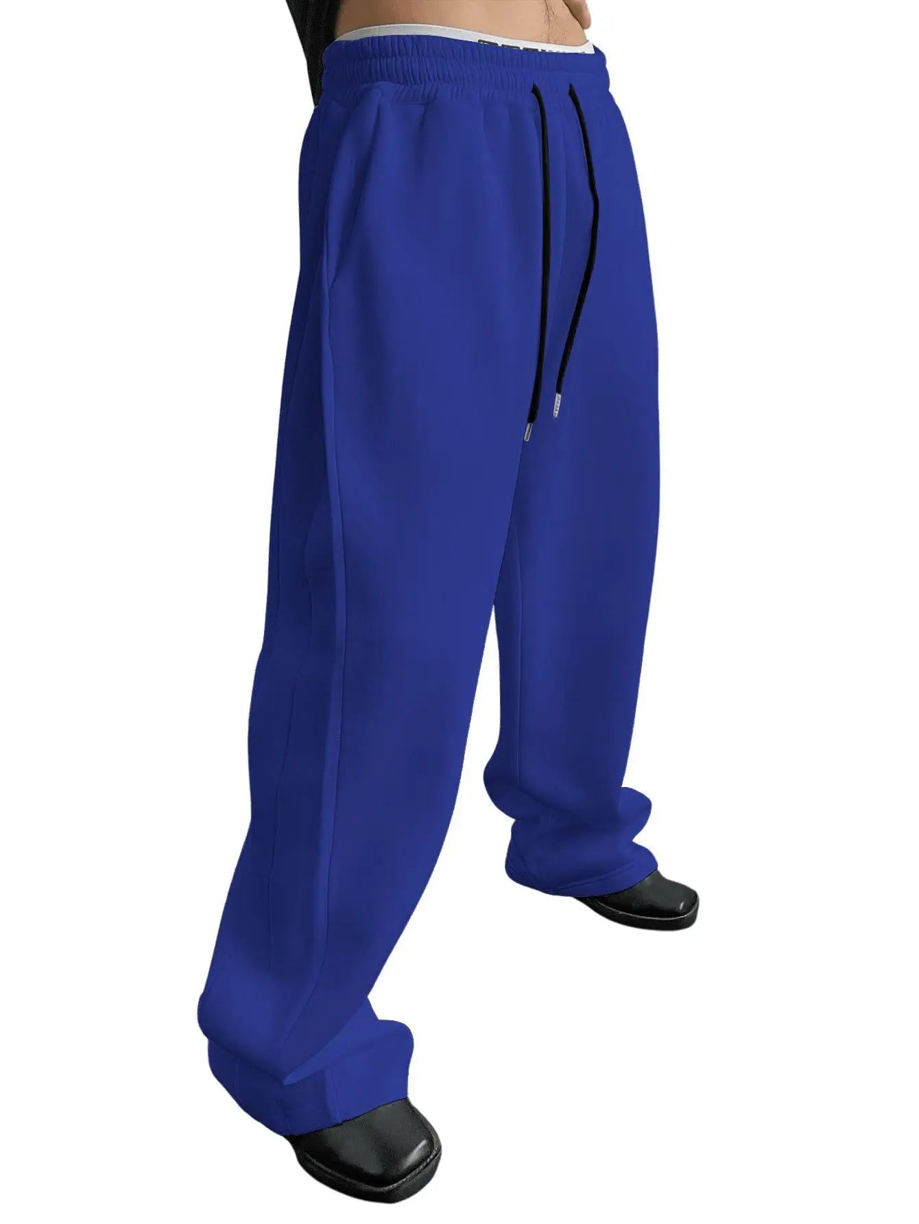 Mens Sweatpants Straight Fit Joggers for Sports and Streetwear Loose Oversized Casual Pant Drawstring Multi-pocket Men Long Pant