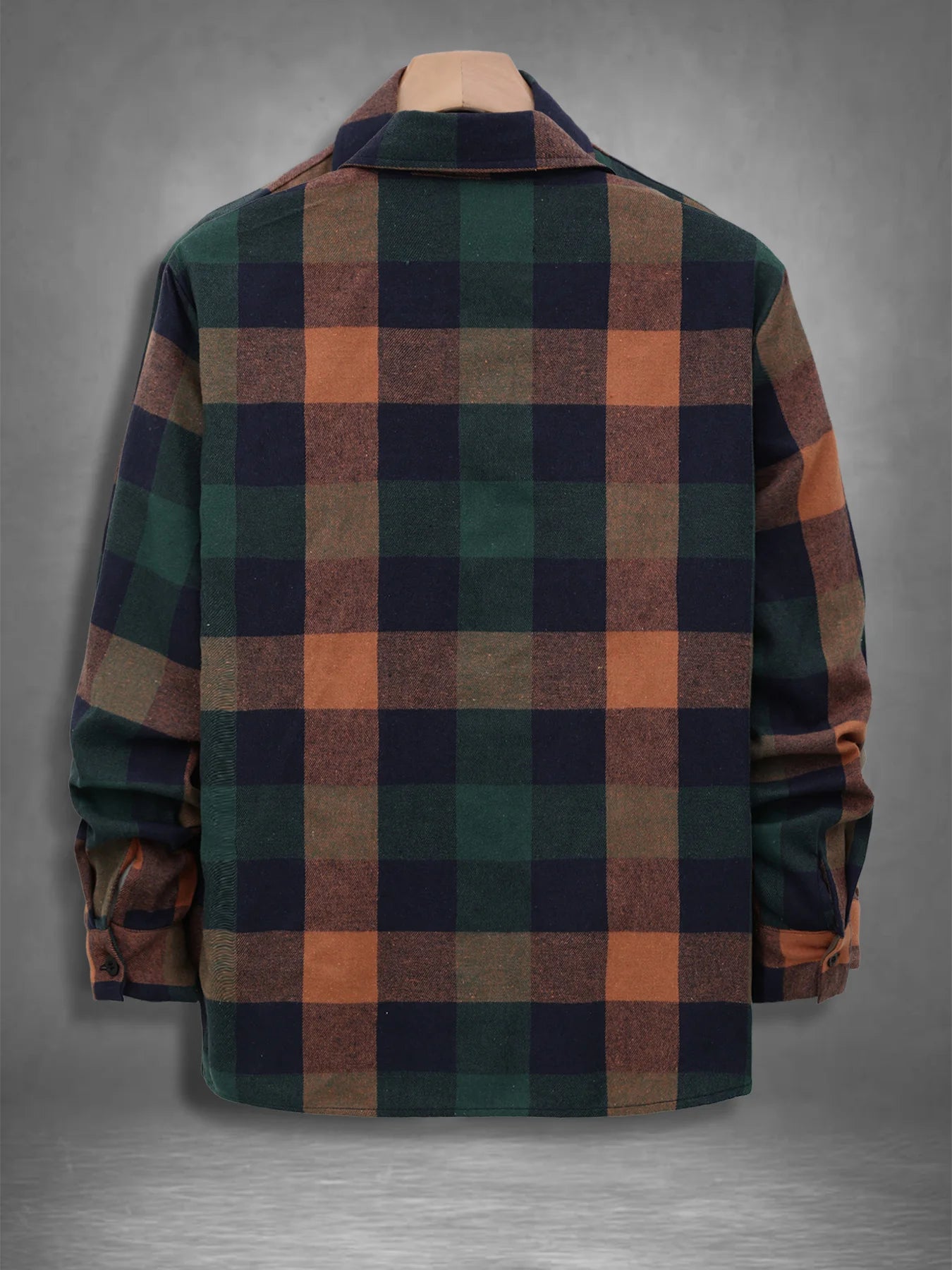 Vintage Plaid Long Sleeve Flannel Shirt Men's Spring Fall Loose Casual Top