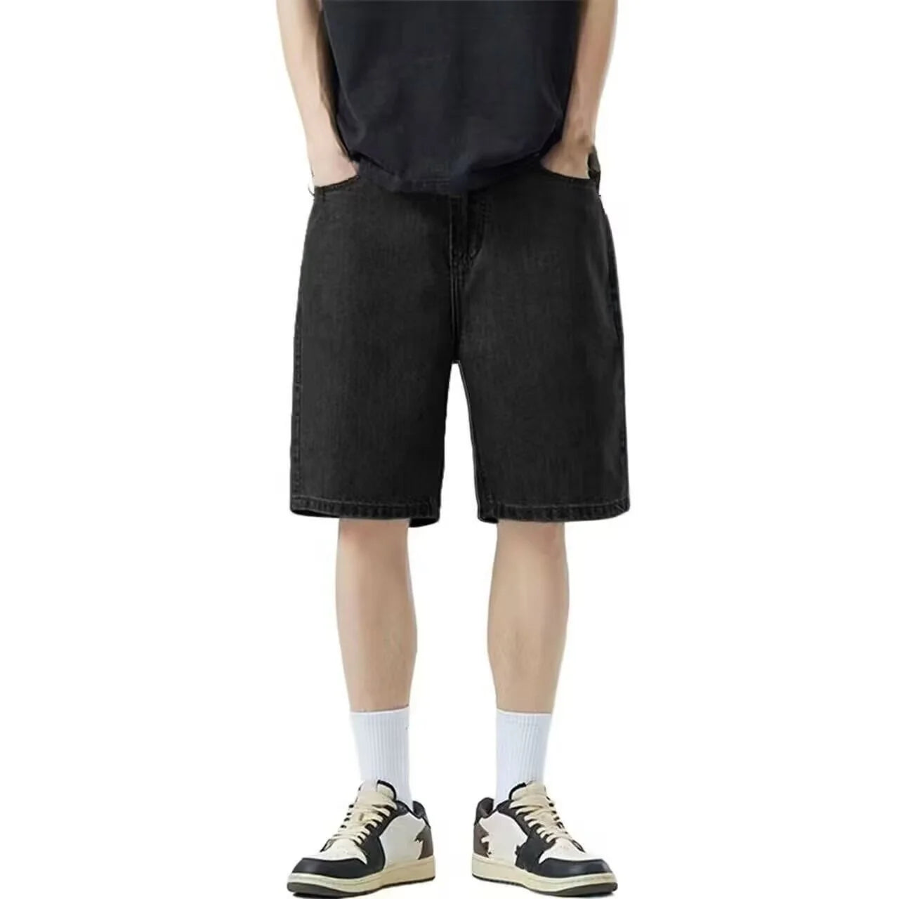 2026 New Summer Shorts Jeans Men Denim Pants Stretch Dark Blue Fashion Design Men's Jeans Slim Straight Male Short Jeans Hombre